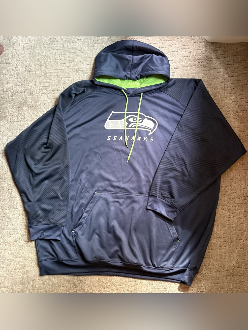 Majestic Thermabase Seattle Seahawks NFL Pullover Hoodie Size 5XL